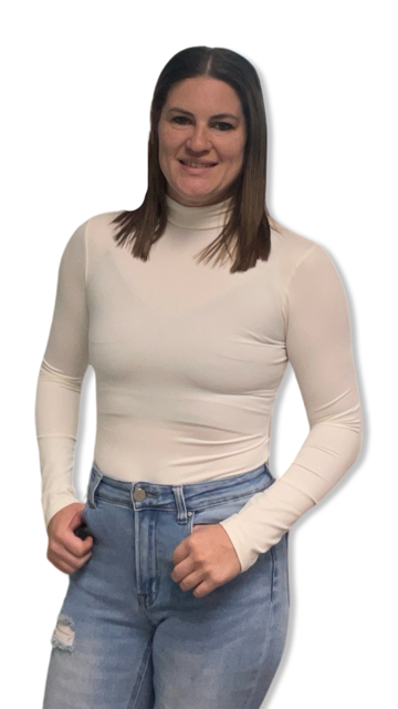 Ivory Mock Neck Ultra Soft Bodysuit