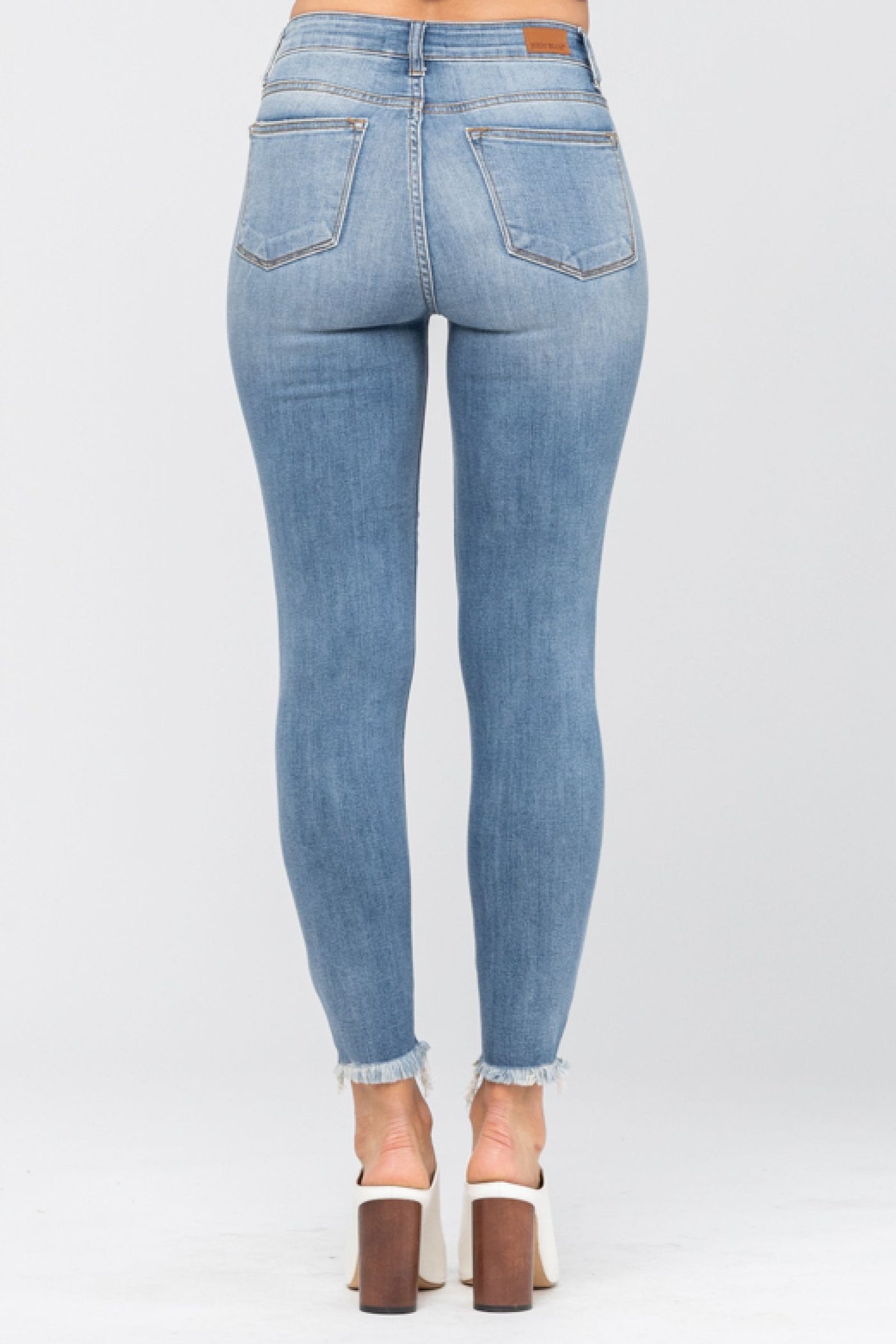 Judy Blue Jeans Fray Hem Skinny