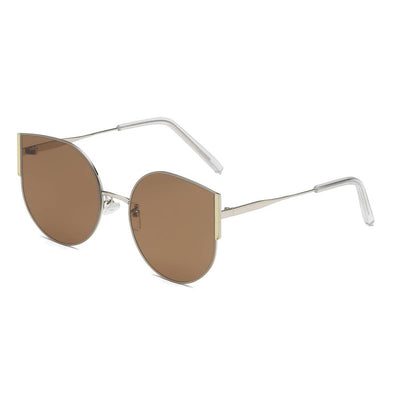 Brown Round Cat Eye Sunglasses