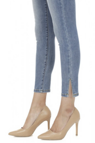 Judy Blue Jeans Medium Blue Side Slit Ankle Denim