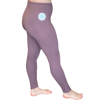 Dark Mauve Butter Leggings with Reflectors