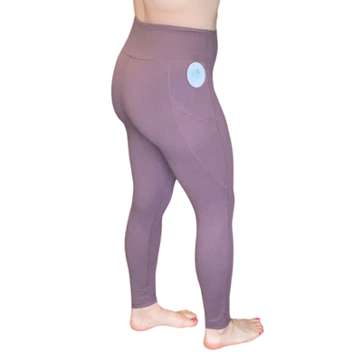 Dark Mauve Butter Leggings with Reflectors