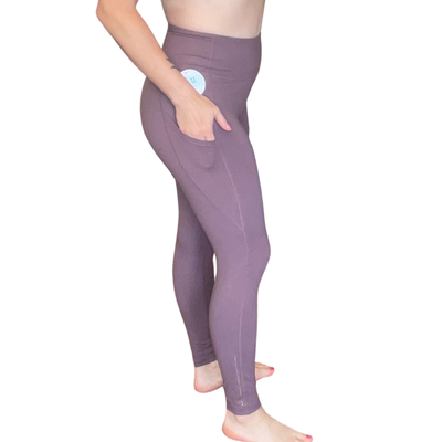 Dark Mauve Butter Leggings with Reflectors