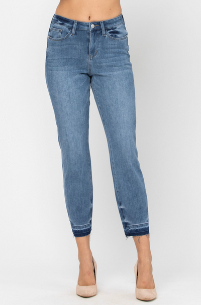 Judy Blue Jeans NEW RELEASE THERMAdenim Thermal Undone Hem Boyfriend