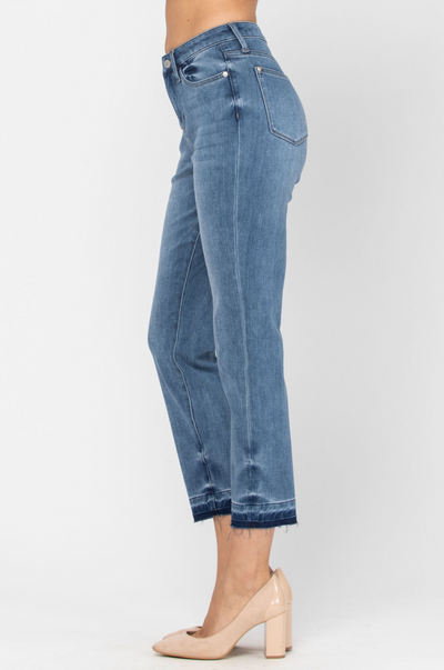 Judy Blue Jeans NEW RELEASE THERMAdenim Thermal Undone Hem Boyfriend