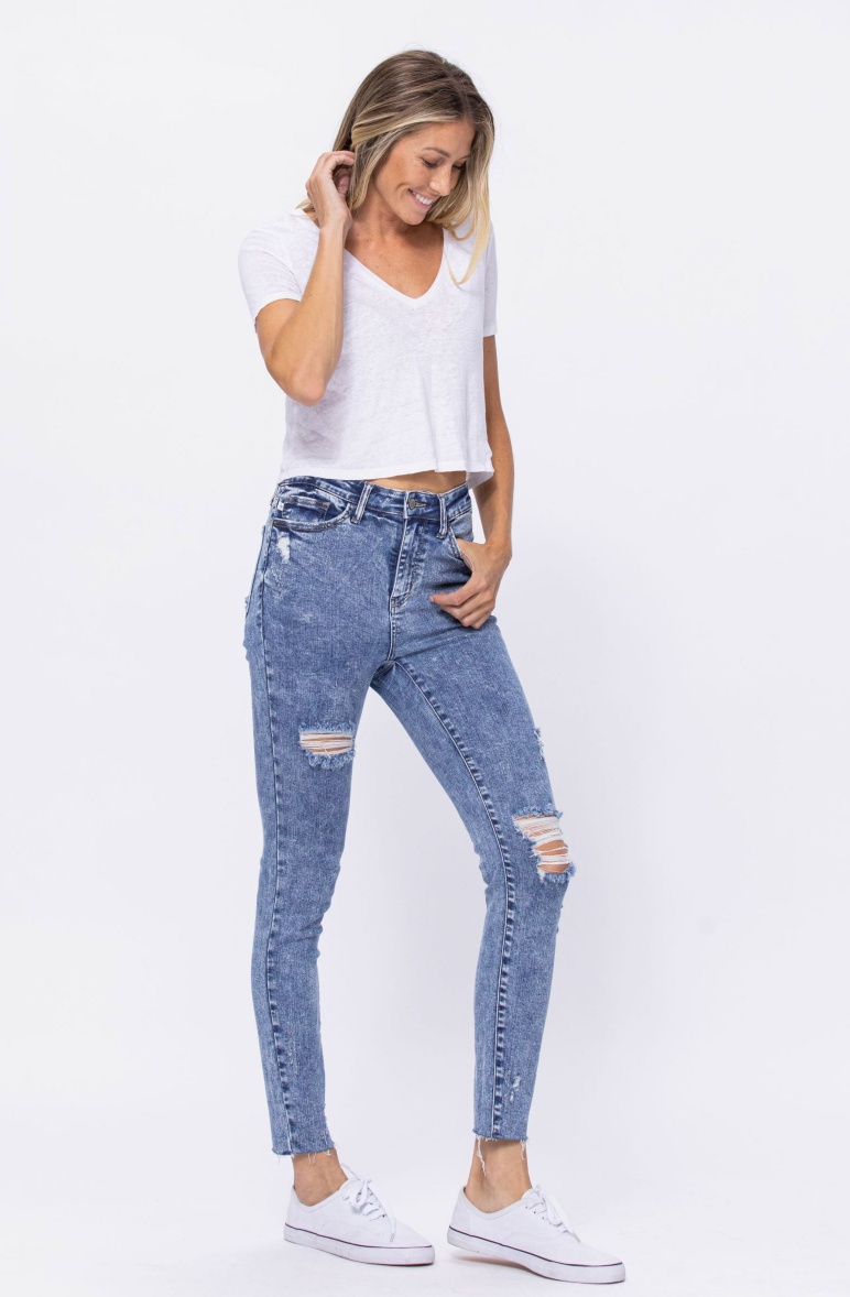 Judy Blue Jeans Hi-Rise Acid Wash Skinny