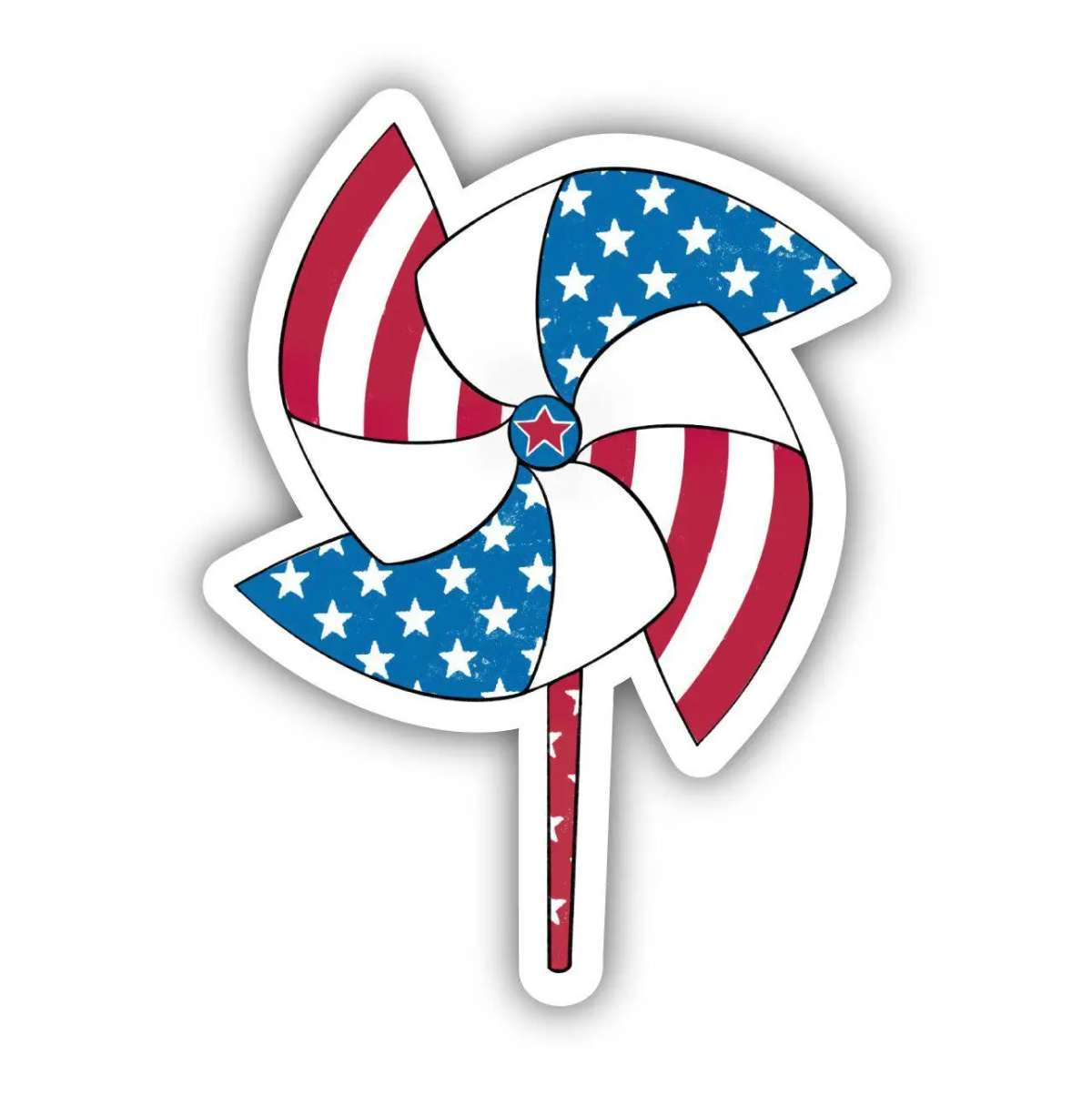 USA Pinwheel Sticker
