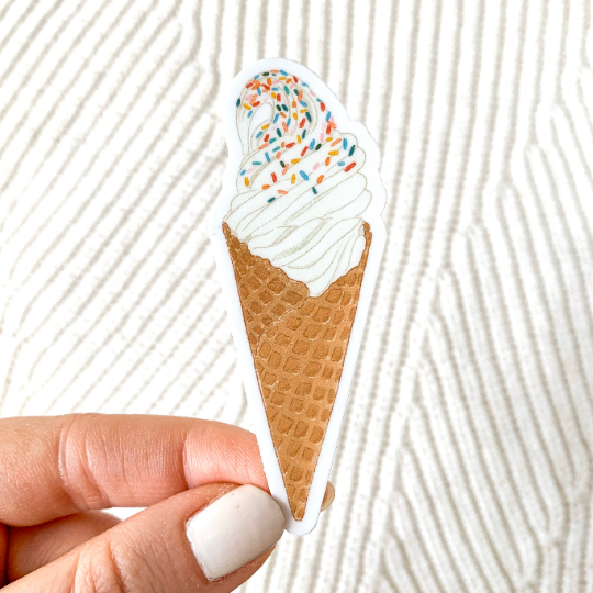 Soft Serve Sprinkled Ice Cream Sticker