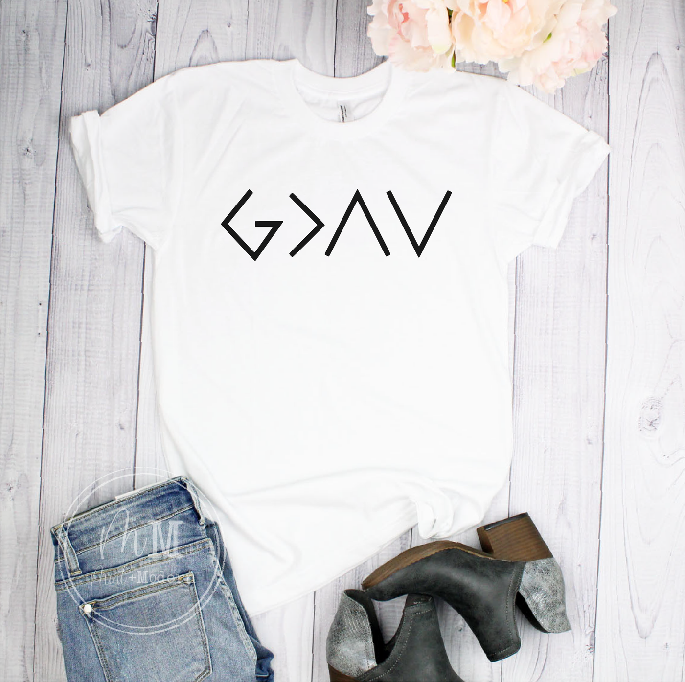 God is Greater than the Highs and Lows Short Sleeve Shirt