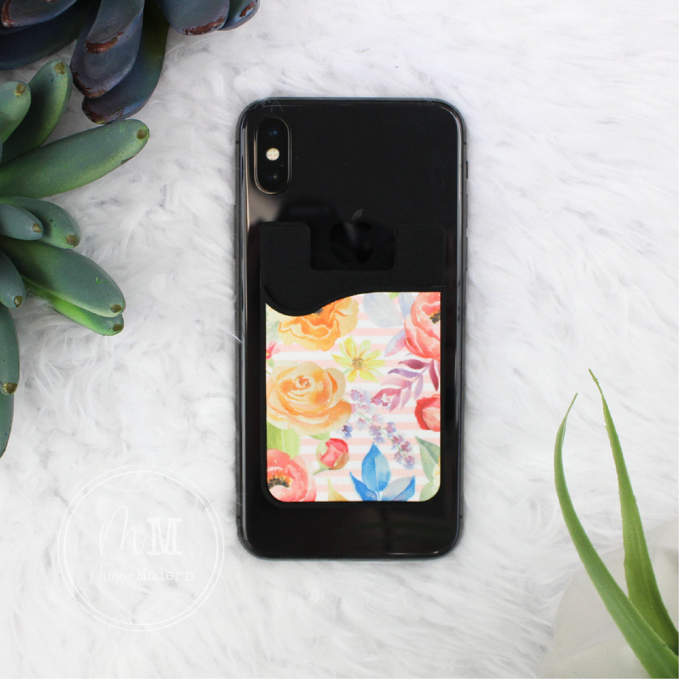 Floral Striped Phone Caddy