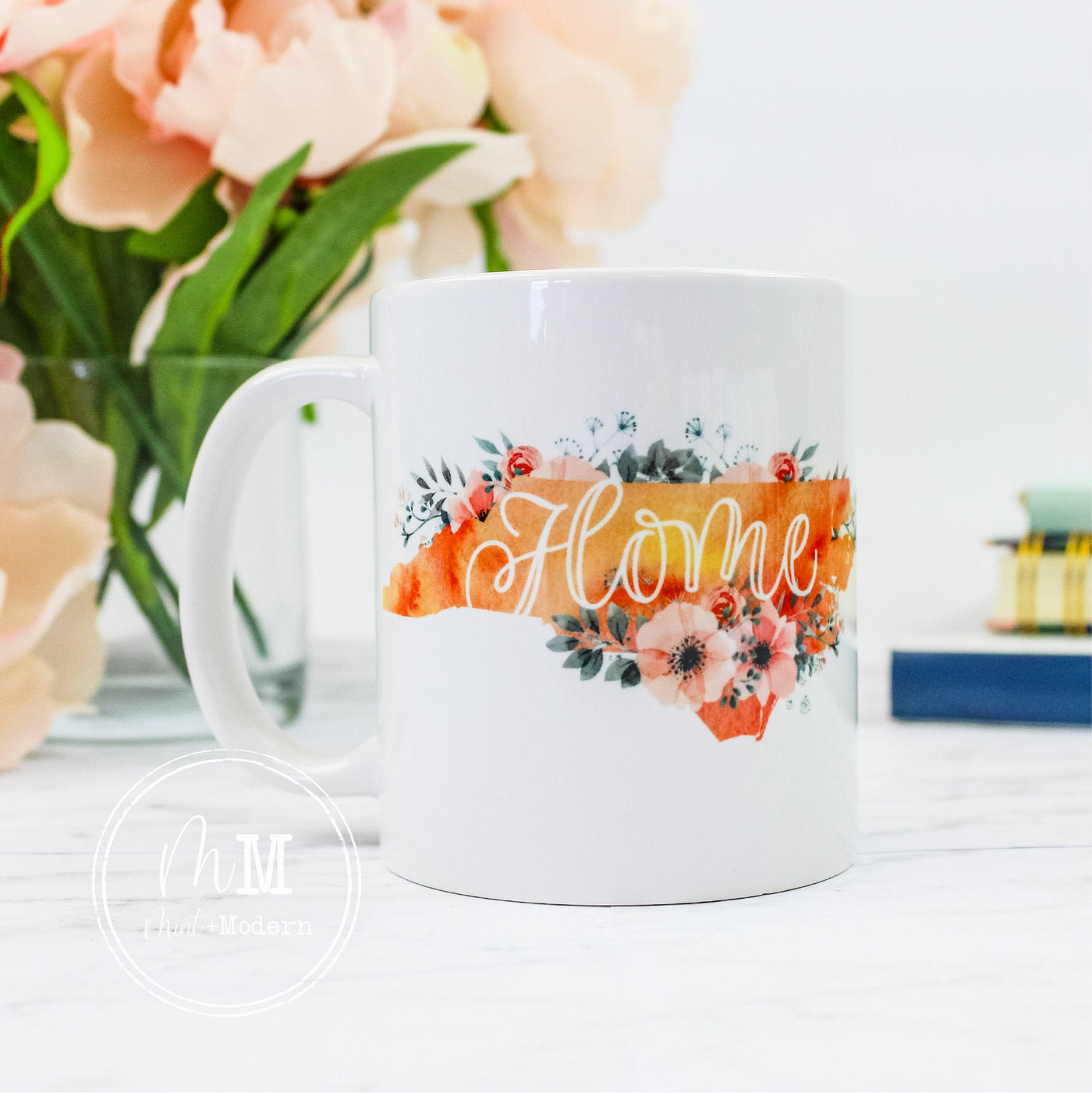 North Carolina Floral Home Ceramic Coffee Mug 11oz
