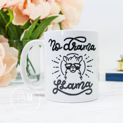 No Drama Llama Ceramic Coffee Mug 11oz