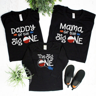 The Big One Birthday Shirt Family Set - Long Sleeve Option - Cold Weather