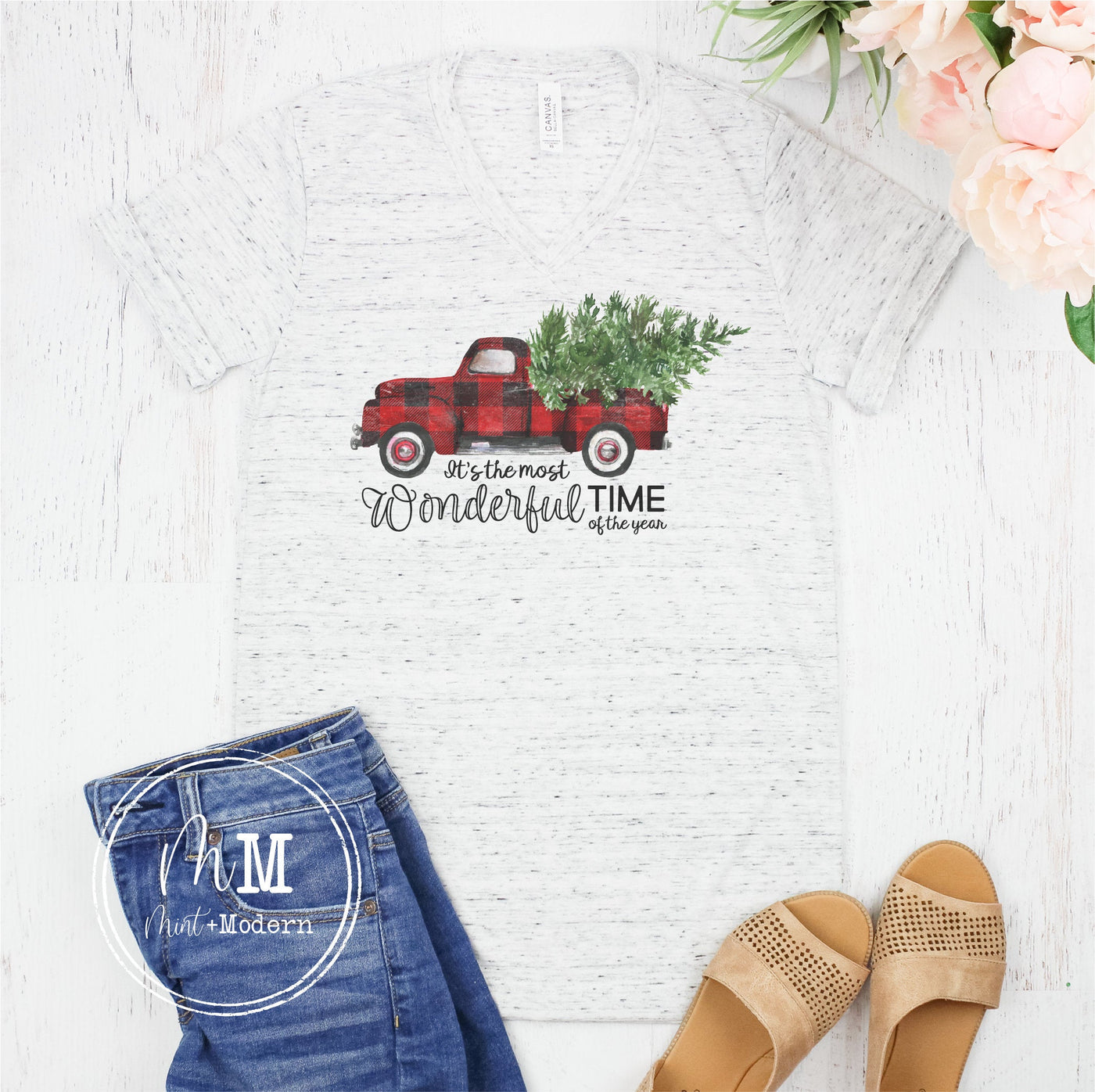 Buffalo Plaid Christmas Truck Shirt - It's the Most Wonderful Time of the Year Christmas Shirt