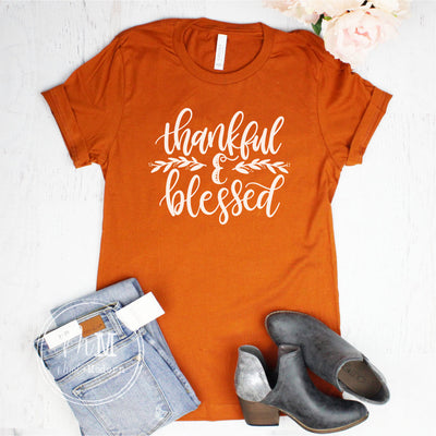 Thankful and Blessed Shirt - Thanksgiving Shirt