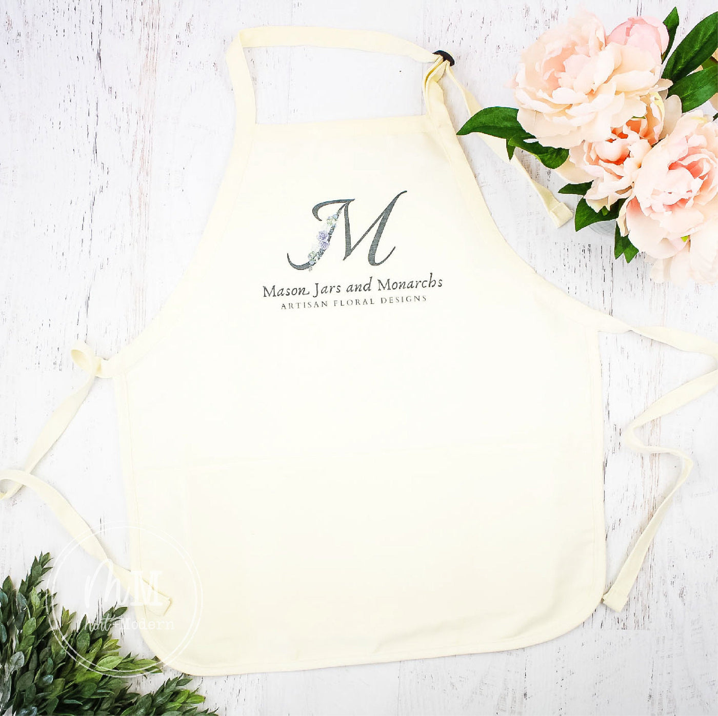 Full Color Branded Logo Apron with Pouch Pocket