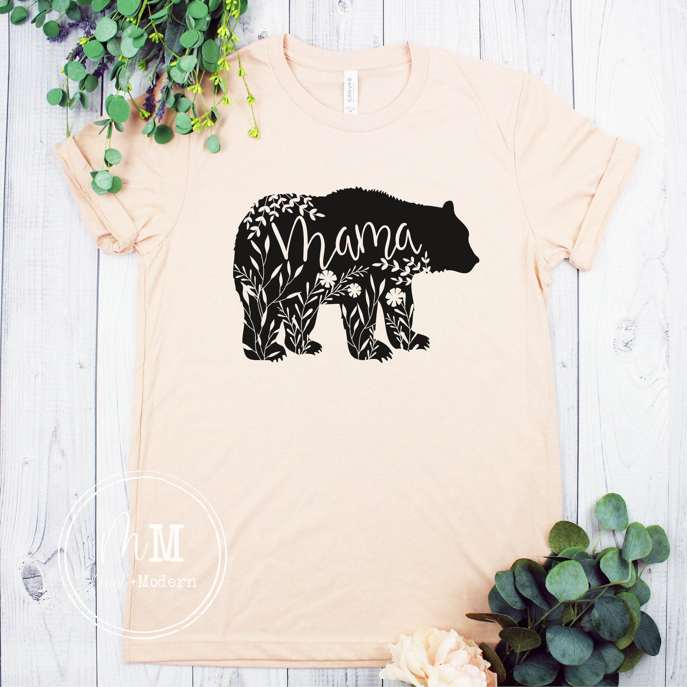 Floral Mama Bear Tee Shirt - Unisex Soft Shirt