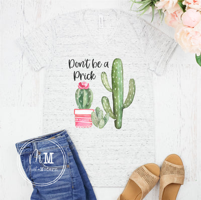 Don't Be A Prick Cactus Shirt - Cactus Shirt - Full Color Shirt