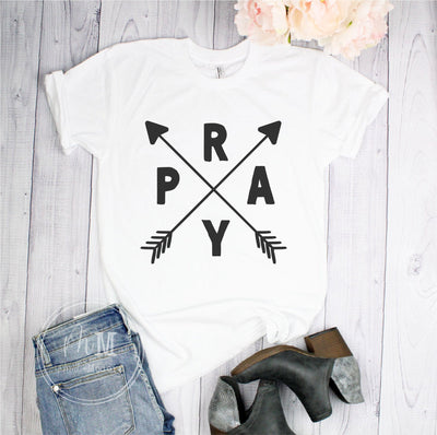 Pray Shirt - Arrow Religious Tee