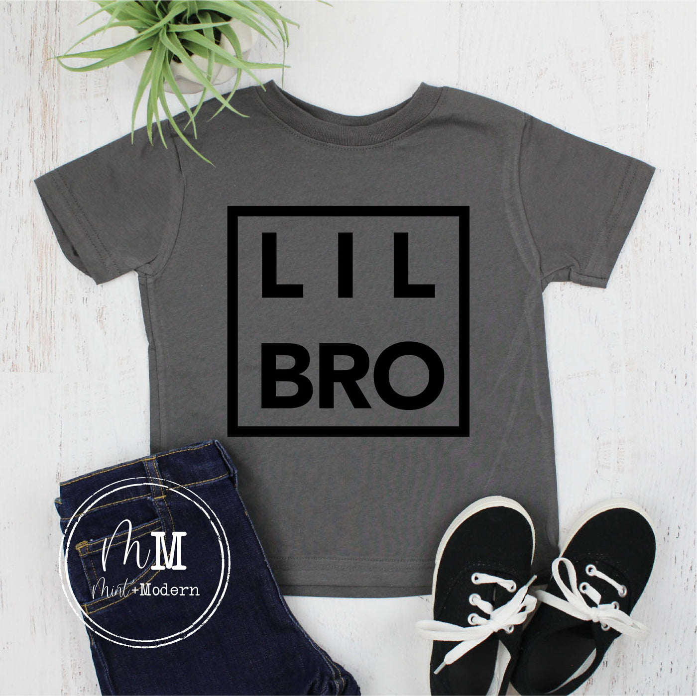 Little Brother Shirt - Lil Bro - Birth Announcement Shirt