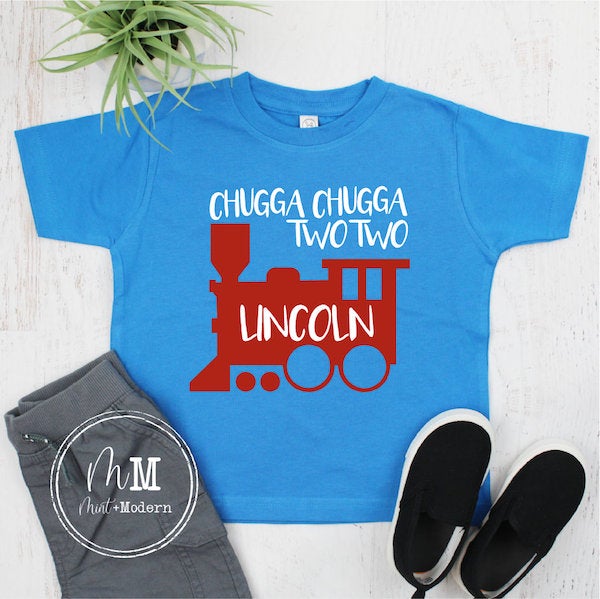 Chugga Chugga Two Two Train Shirt Family Set