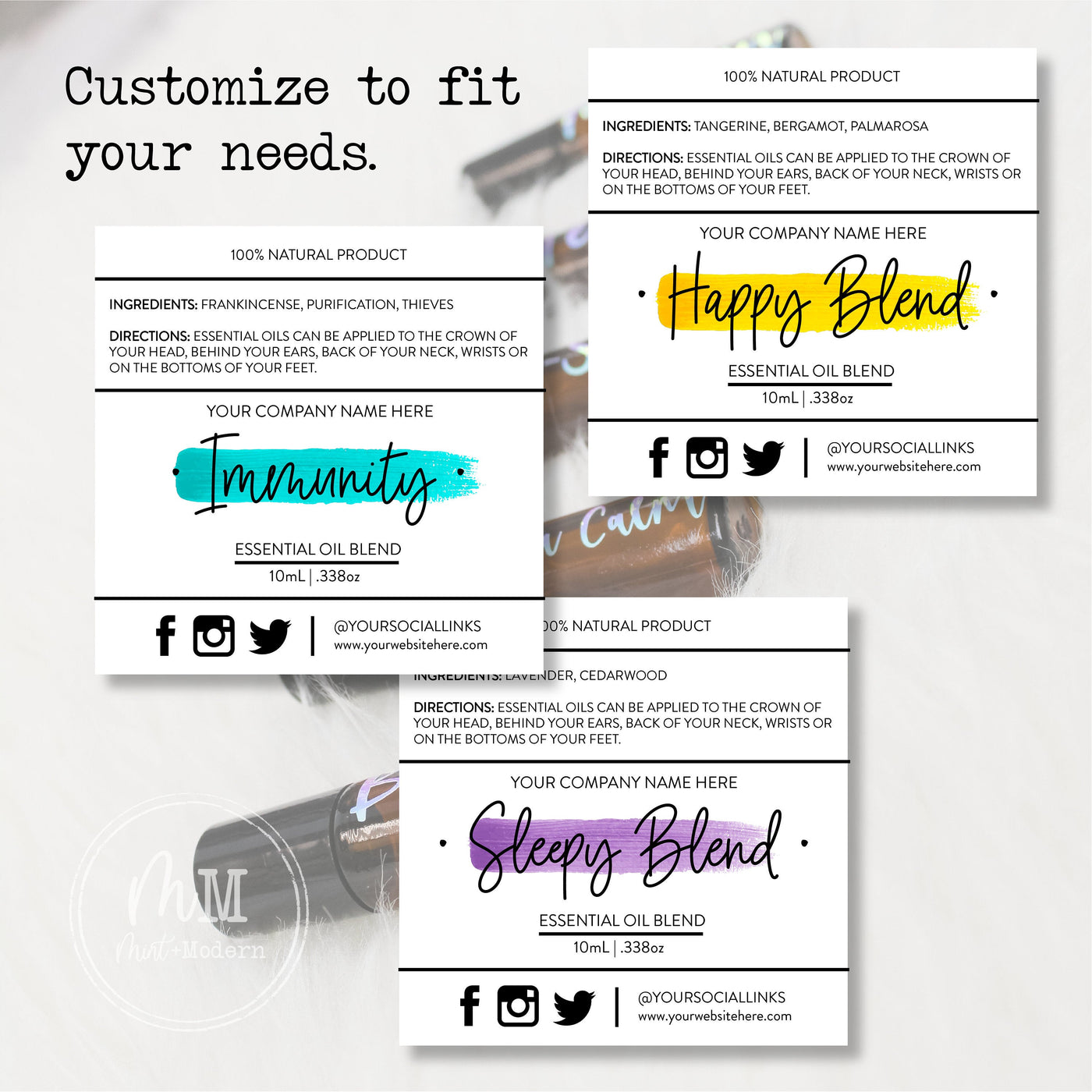 printed-custom-10ml-essential-oil-roller-bottle-label-2x2-square-rol-mint-modern for Free Printable Essential Oil Roller Bottle Labels PRINTED Custom 10mL Essential Oil Roller Bottle Label - 2x2 Square Rol – Mint + Modern for Free Printable Essential Oil Roller Bottle Labels