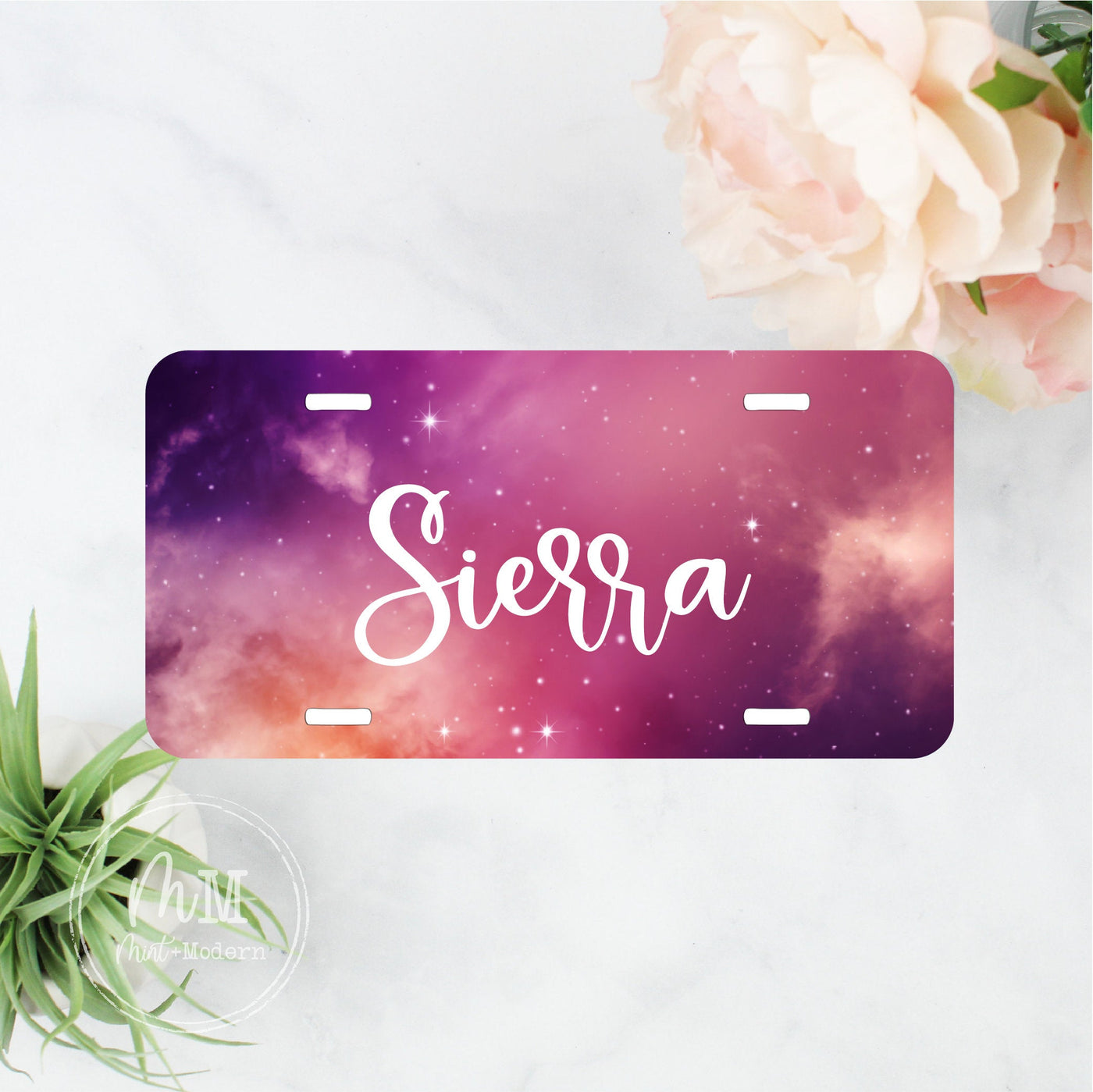 Monogram Galaxy Front License Plate