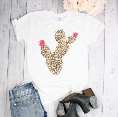 Leopard Cactus Short Sleeve Shirt - Full Color Shirt