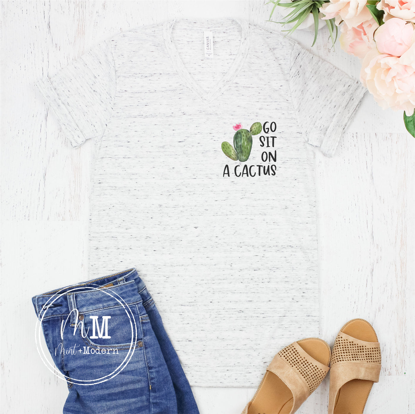 Go Sit On a Cactus Short Sleeve Shirt - Full Color Shirt