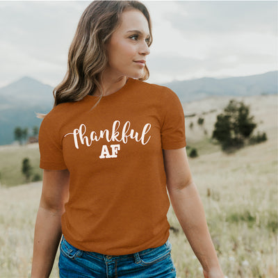 Thankful AF Thanksgiving Shirt - Fall Tee - Fall Shirt