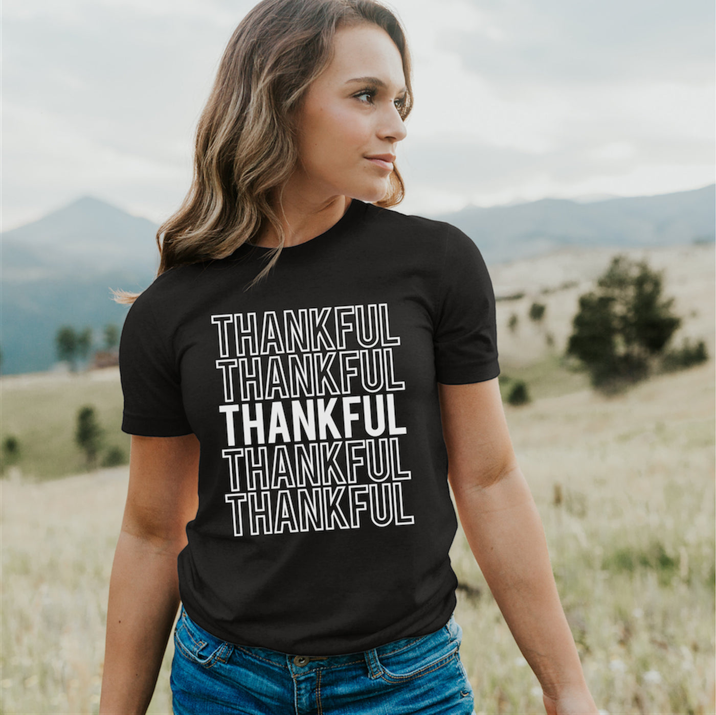 Stacked Thankful Shirt - Fall Tee - Thanksgiving Shirt