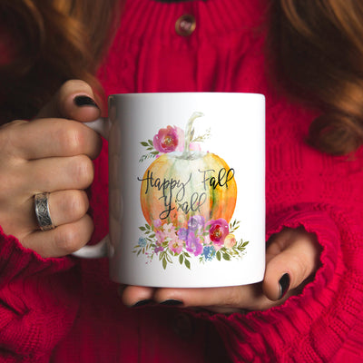 Happy Fall Y'all Ceramic Coffee Mug