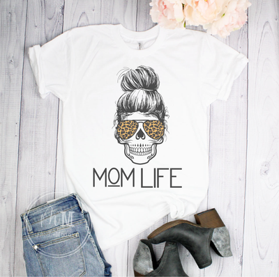 Mom Life Messy Bun Short Sleeve Shirt