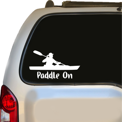 Paddle On Woman Kayak Decal