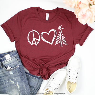 Peace Love and Christmas Trees Shirt