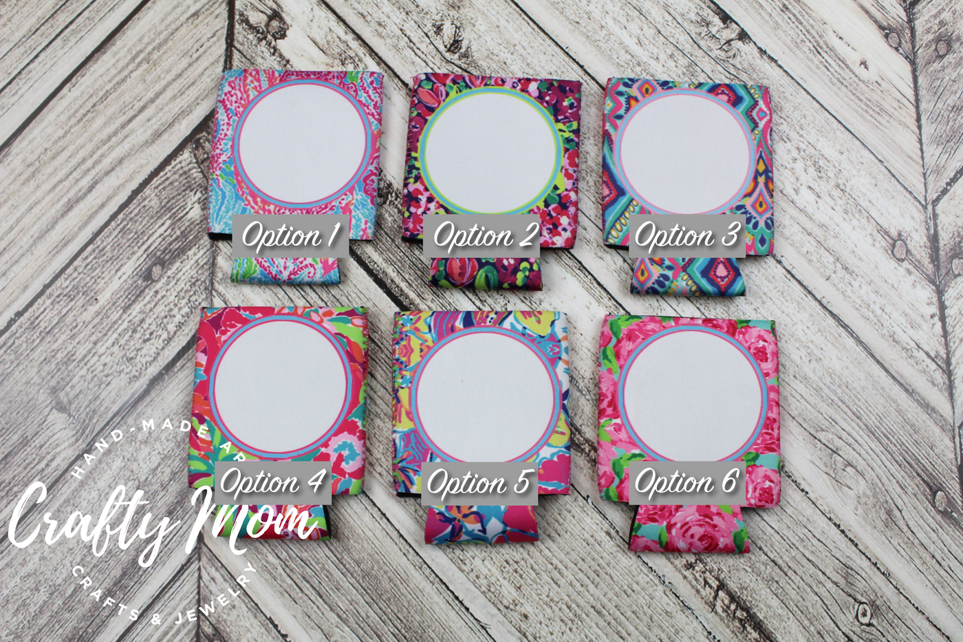 Preppy Pattern Monogram Can Insulator