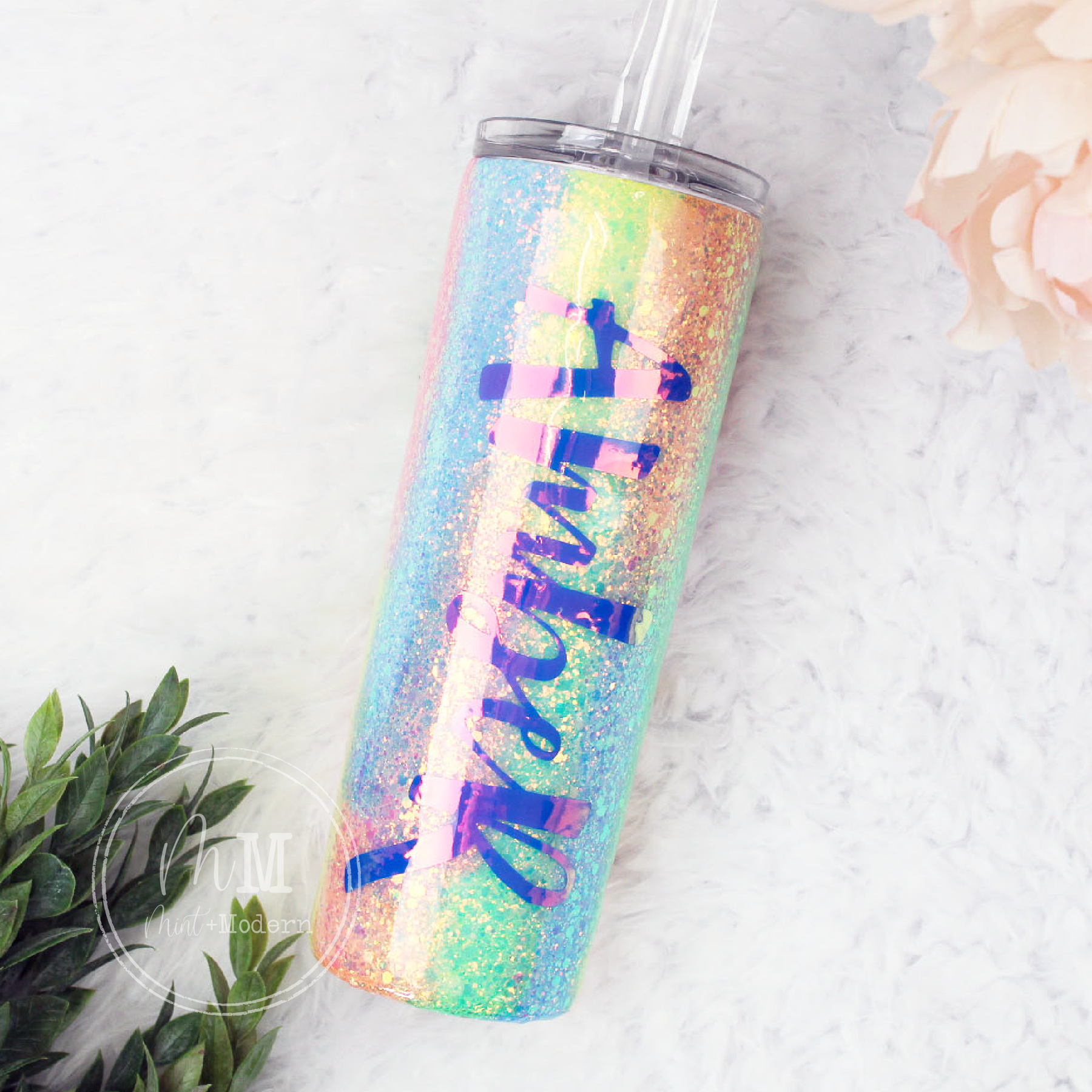 Stirling Elizabeth Shop Custom Glitter Tumblers