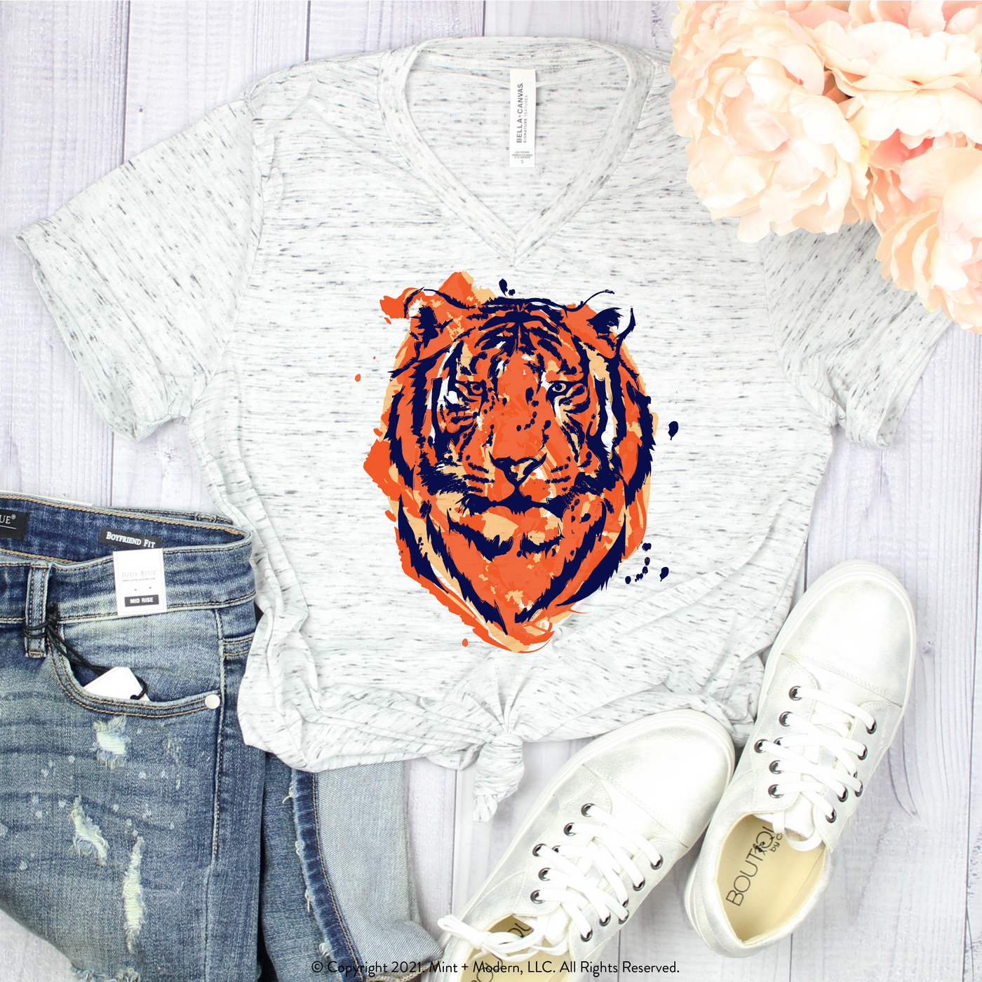 Color Block Tiger Shirt